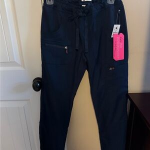 koi Lite Peace Women's 6-Pocket Stretch Scrub Pants Navy. Size XXS Regular. NWT.